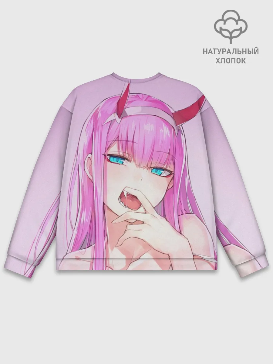 Мужской свитшот базовый / ахегао зеро ту