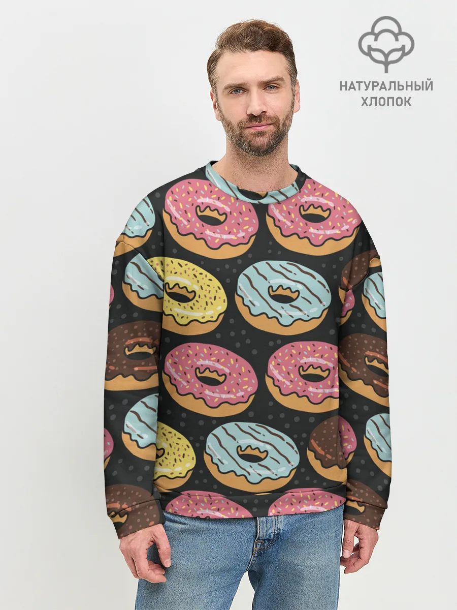 Мужской свитшот базовый / Сладкоежка