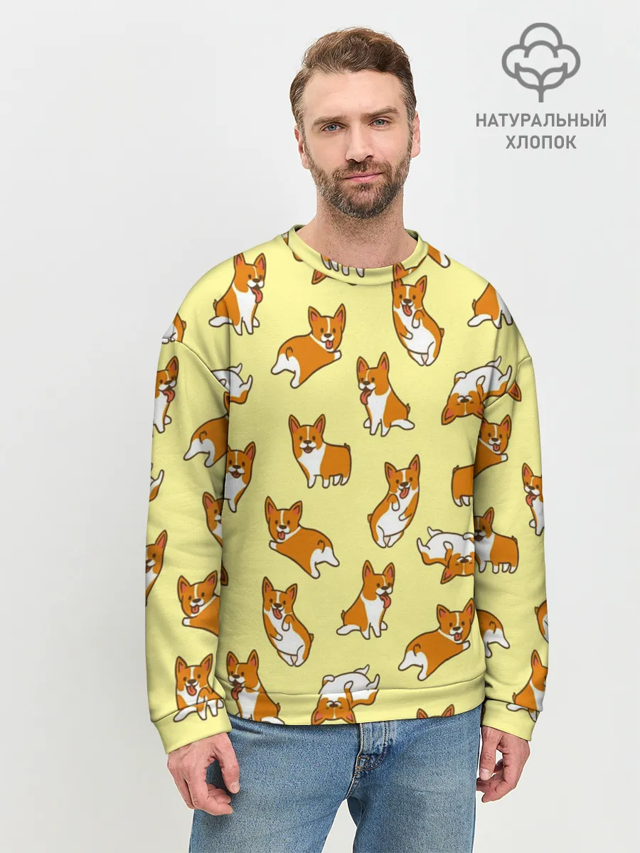 Мужской свитшот базовый / Корги