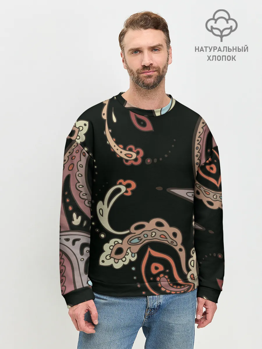 Мужской свитшот базовый / Расписной узор