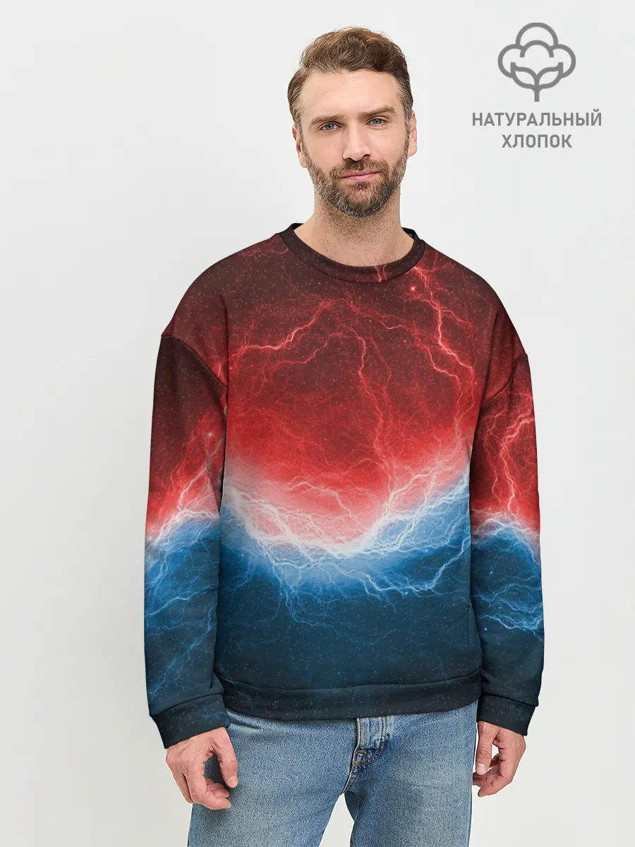 Мужской свитшот базовый / Огонь и лёд