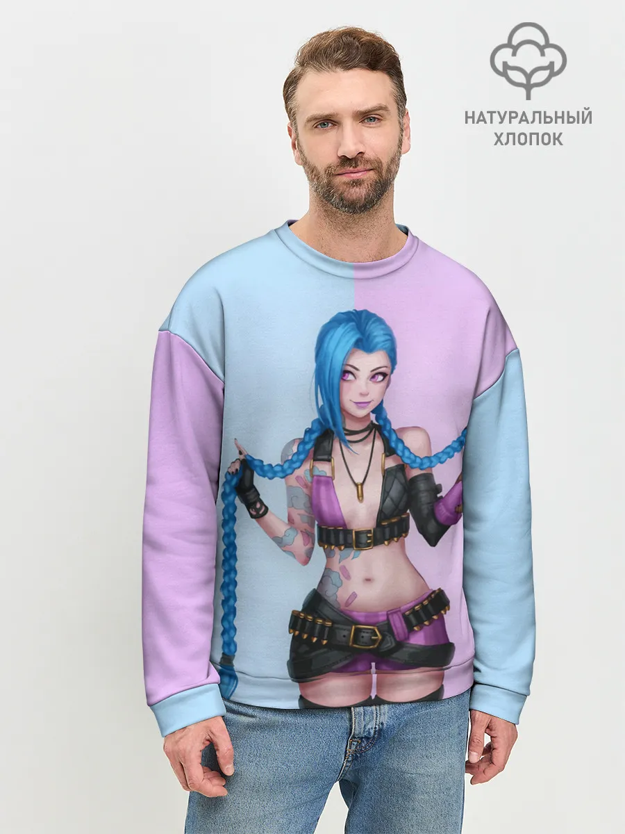 Мужской свитшот базовый / League of Legends Jinx