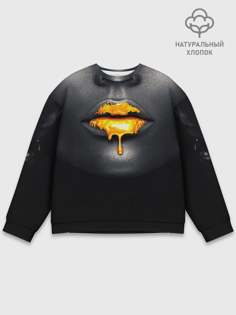Мужской свитшот базовый / Мода: Губы