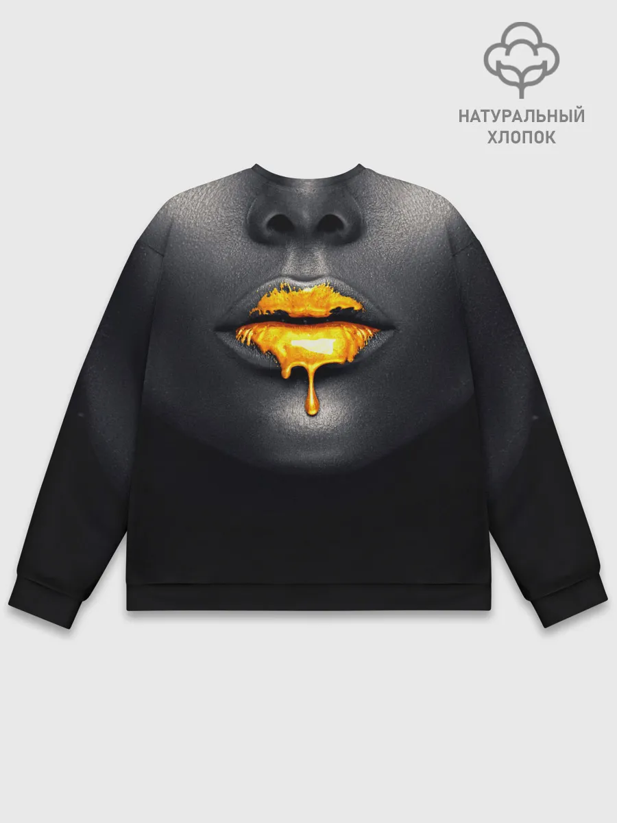 Мужской свитшот базовый / Мода: Губы