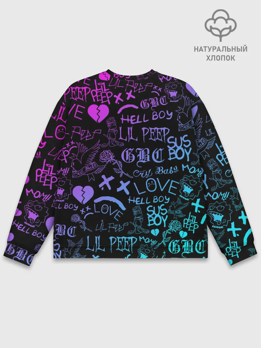 Мужской свитшот базовый / LIL PEEP NEON | ЛИЛ ПИП НЕОН