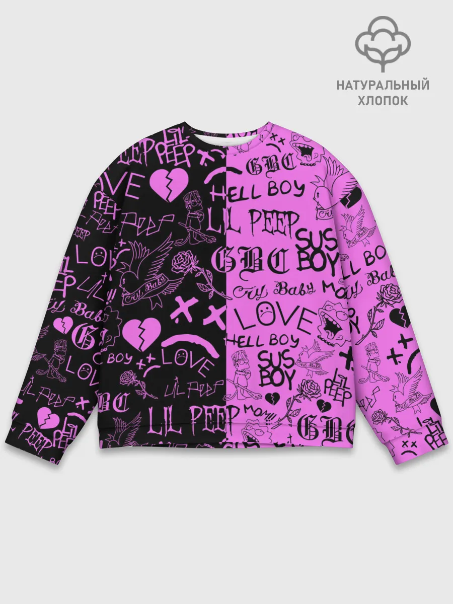 Мужской свитшот базовый / LIL PEEP LOGOBOMBING BLACK PINK