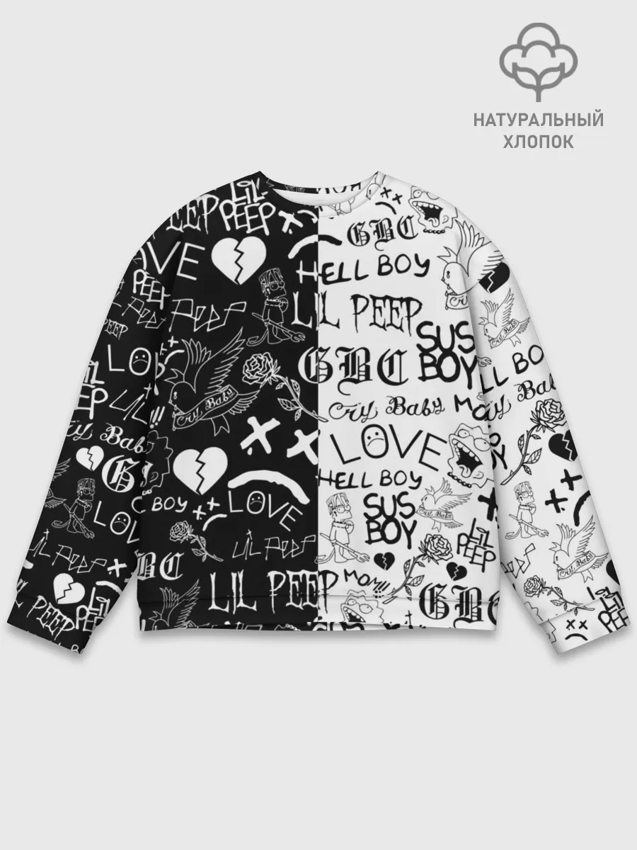 Мужской свитшот базовый / LIL PEEP LOGOBOMBING | ЛИЛ ПИП