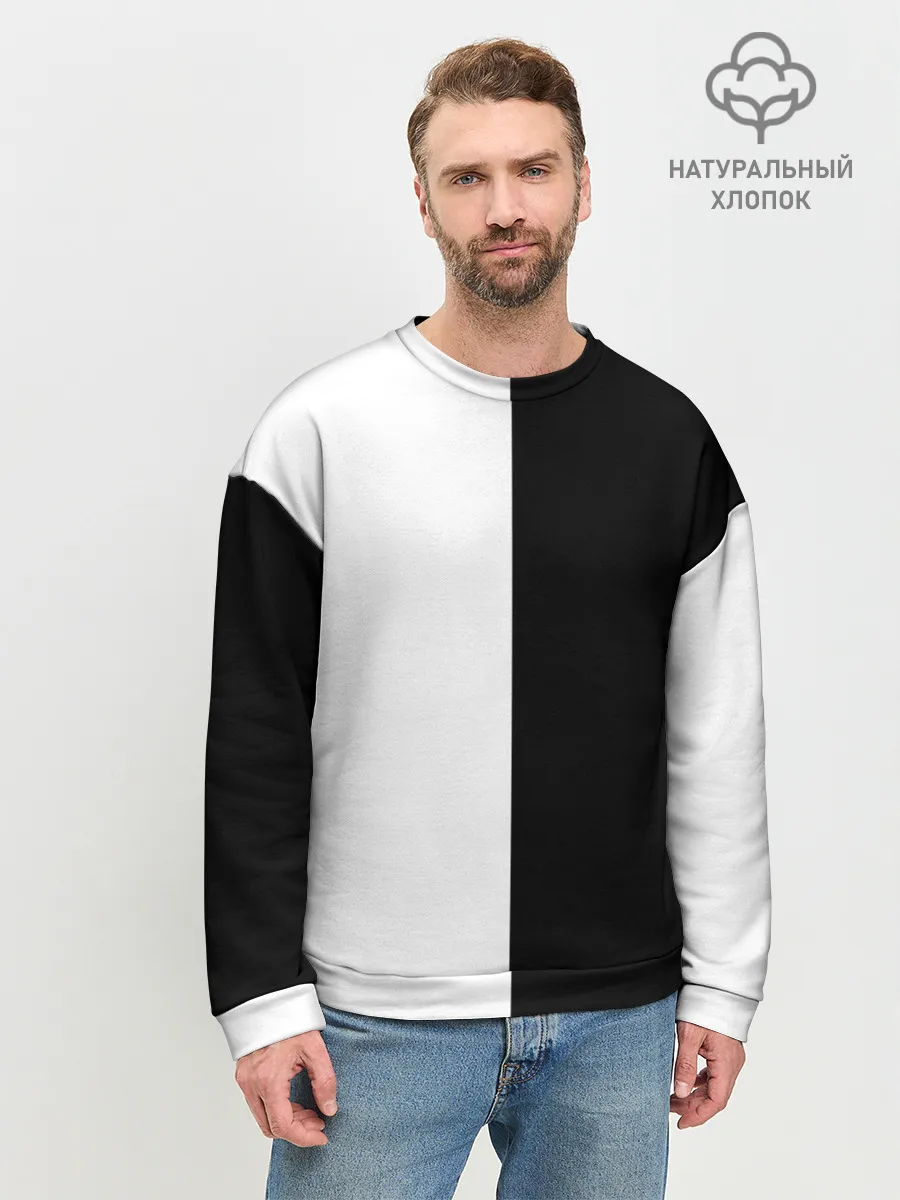Мужской свитшот базовый / ПРОСТО ЧЁРНО-БЕЛЫЙ | Black and White