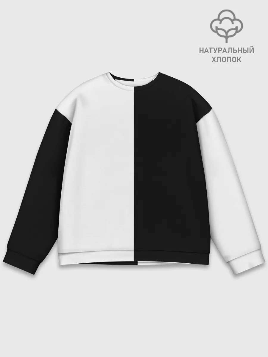 Мужской свитшот базовый / ПРОСТО ЧЁРНО-БЕЛЫЙ | Black and White