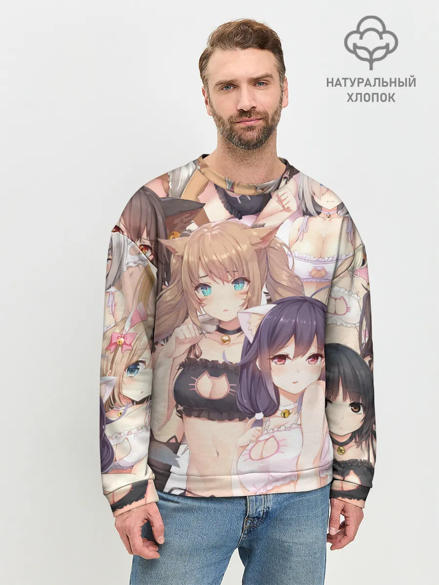 Мужской свитшот базовый / Девушки в купальниках