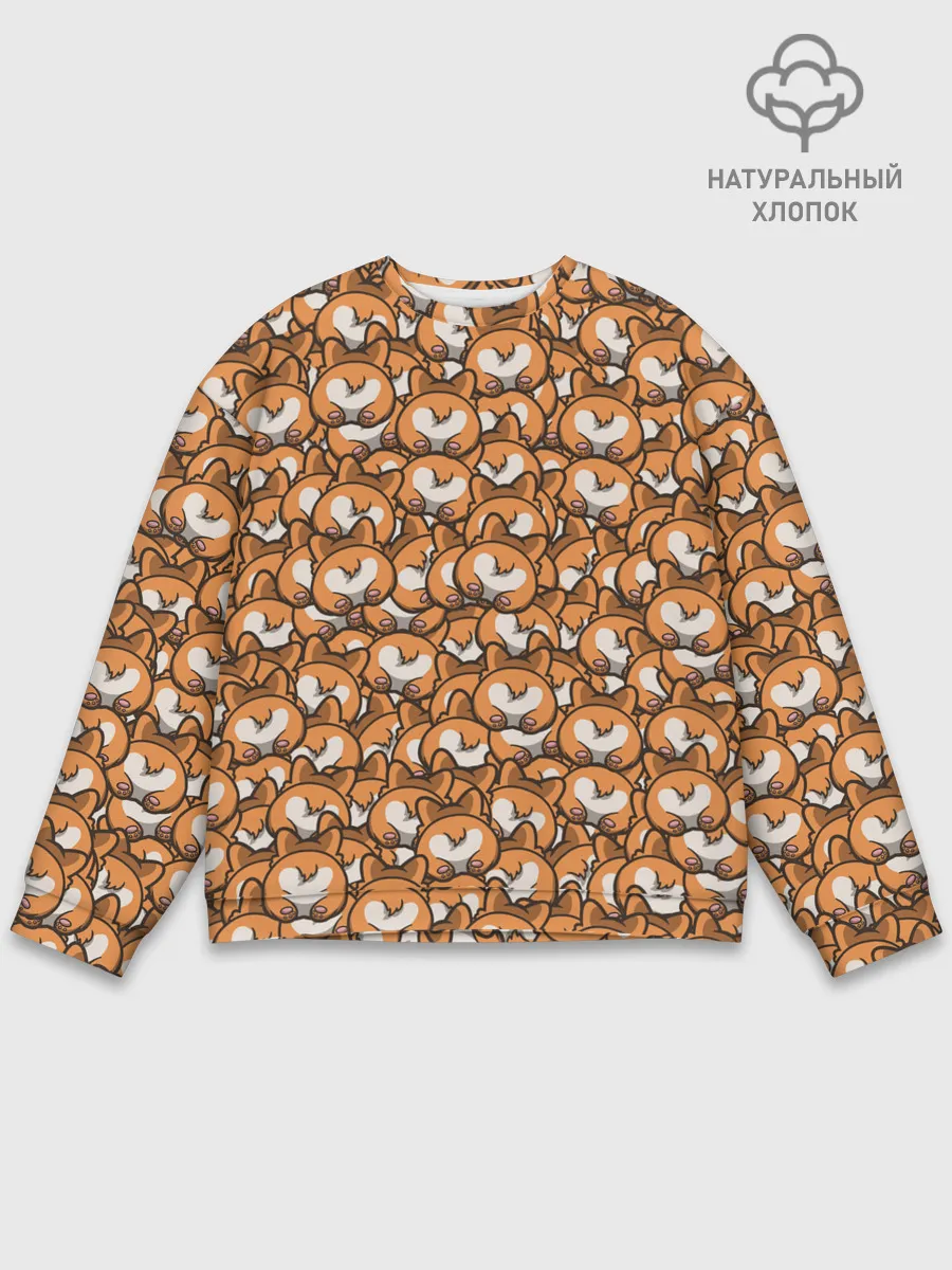 Мужской свитшот базовый / Попки Корги