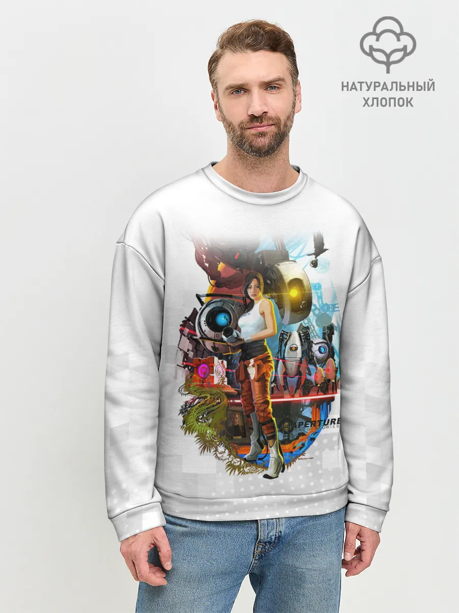 Мужской свитшот базовый / PORTAL 2 | ПОРТАЛ 2 ЧЕЛЛ