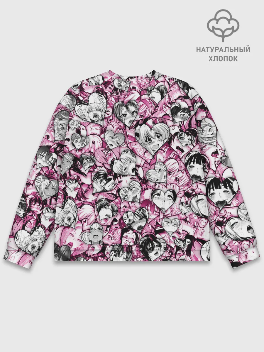 Мужской свитшот базовый / Ahegao валентинки