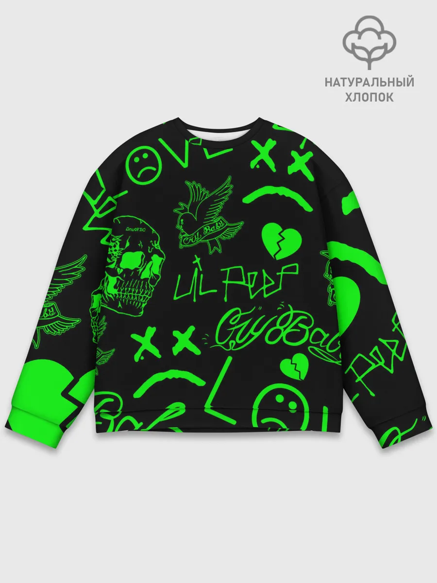 Мужской свитшот базовый / Lil Peep