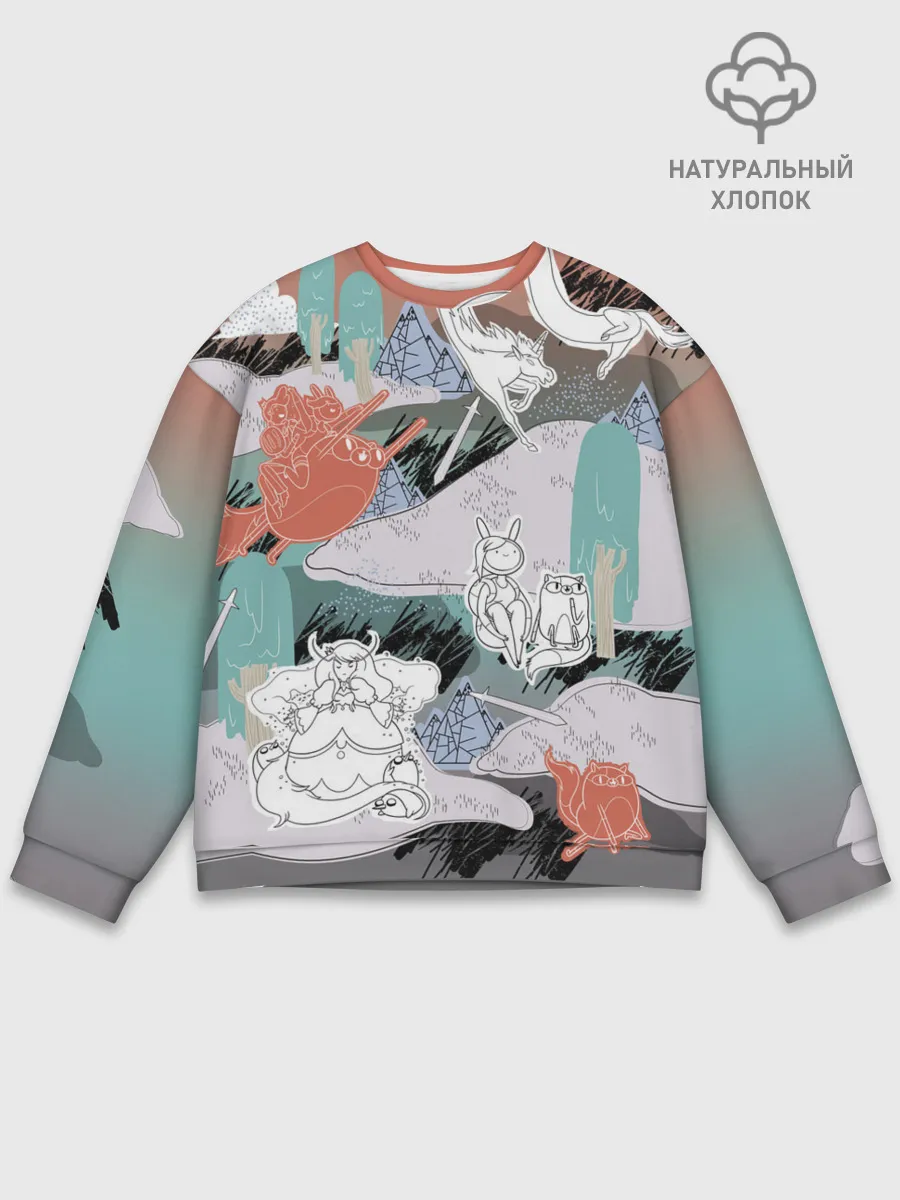 Мужской свитшот базовый / Время Приключений