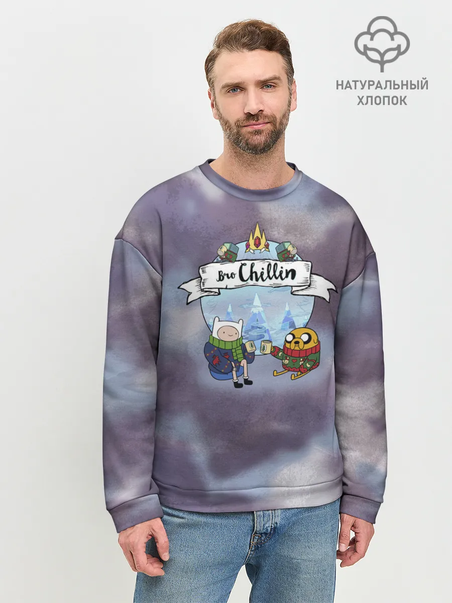 Мужской свитшот базовый / Фин и Джейк