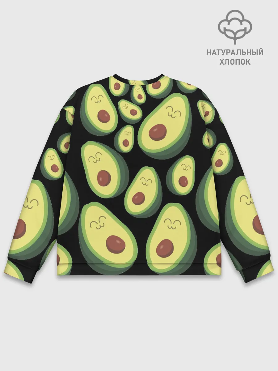 Мужской свитшот базовый / Авокадо паттерн