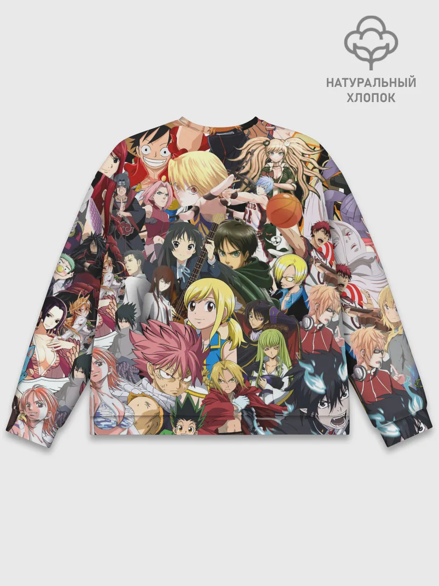 Мужской свитшот базовый / Аниме коллаж