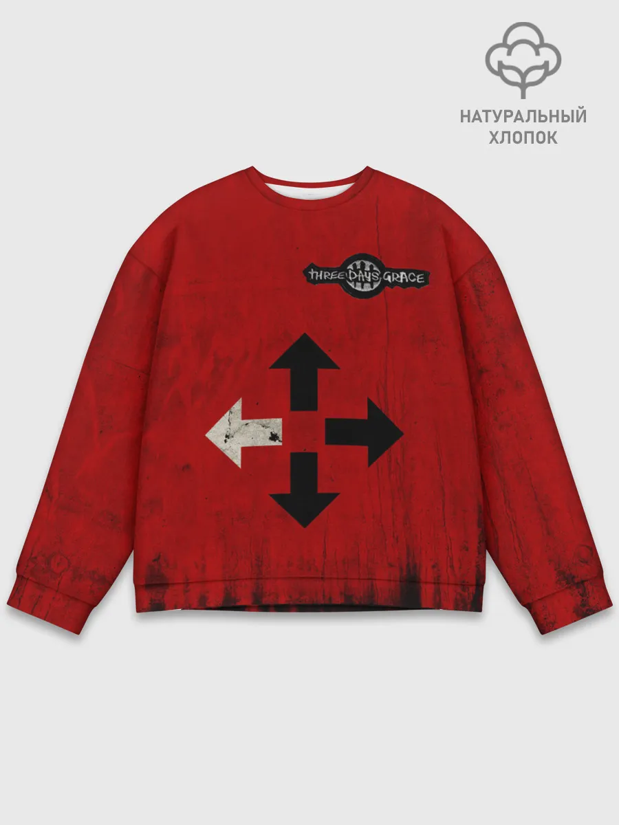 Мужской свитшот базовый / THREE DAYS GRACE RED
