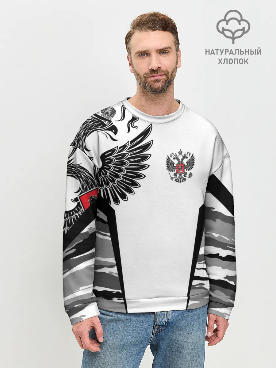 Мужской свитшот базовый / Камуфляж Россия
