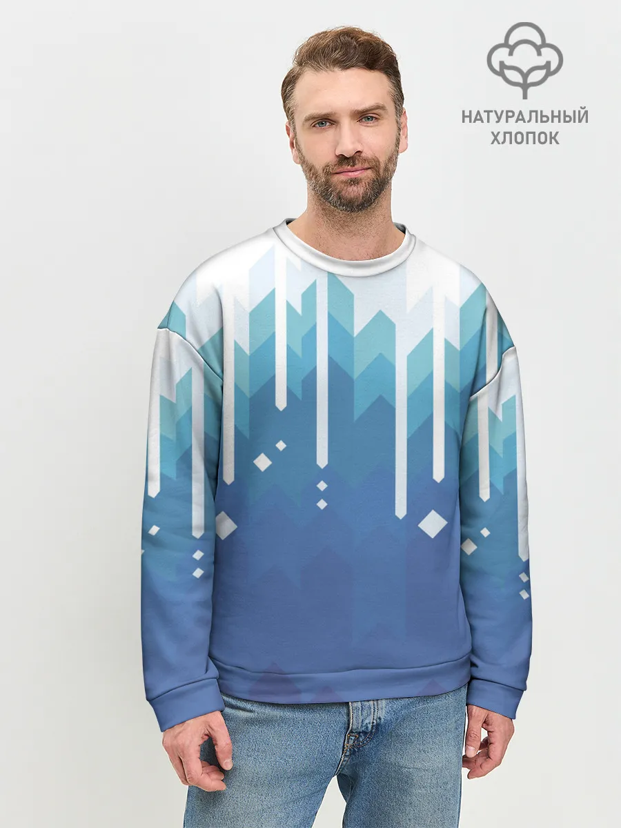 Мужской свитшот базовый / Пиксельные сливки