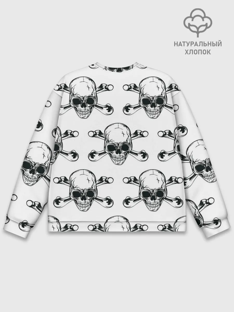 Мужской свитшот базовый / Череп и кости