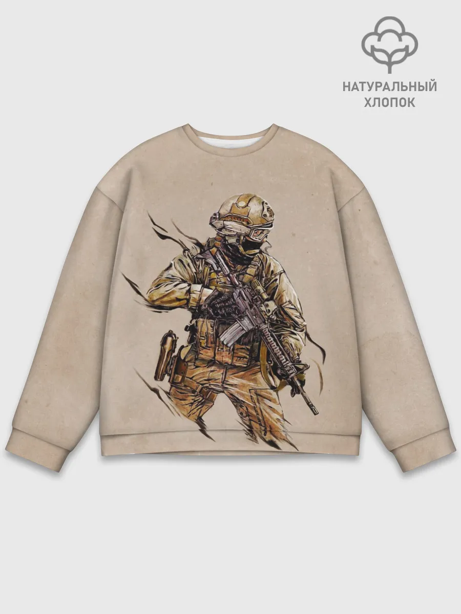 Мужской свитшот базовый / Военный