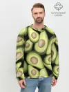 Мужской свитшот базовый / Avocado background
