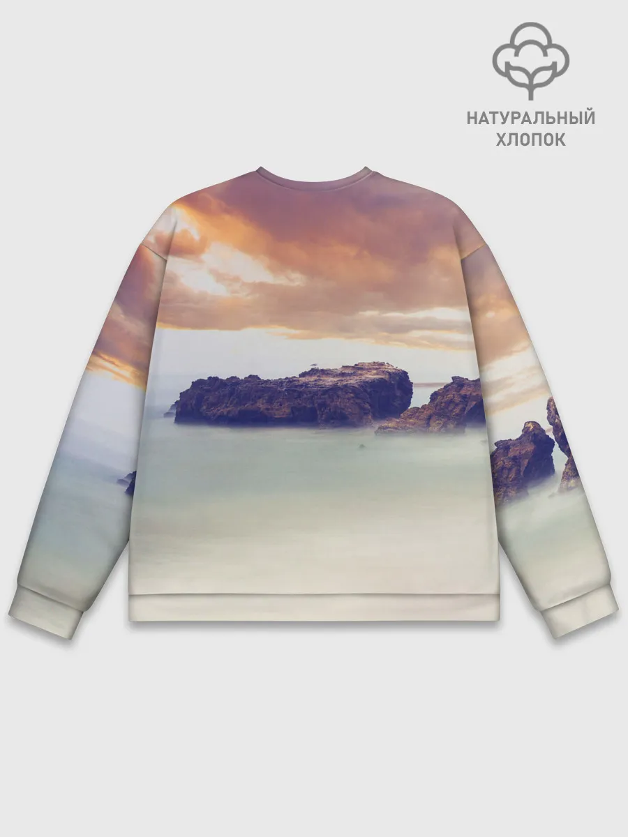 Мужской свитшот базовый / Sea Sunset Horse