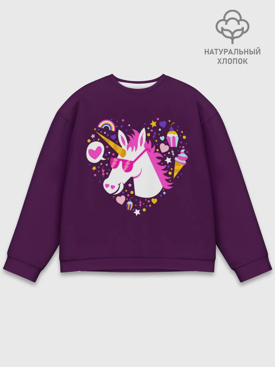 Мужской свитшот базовый / Единорог
