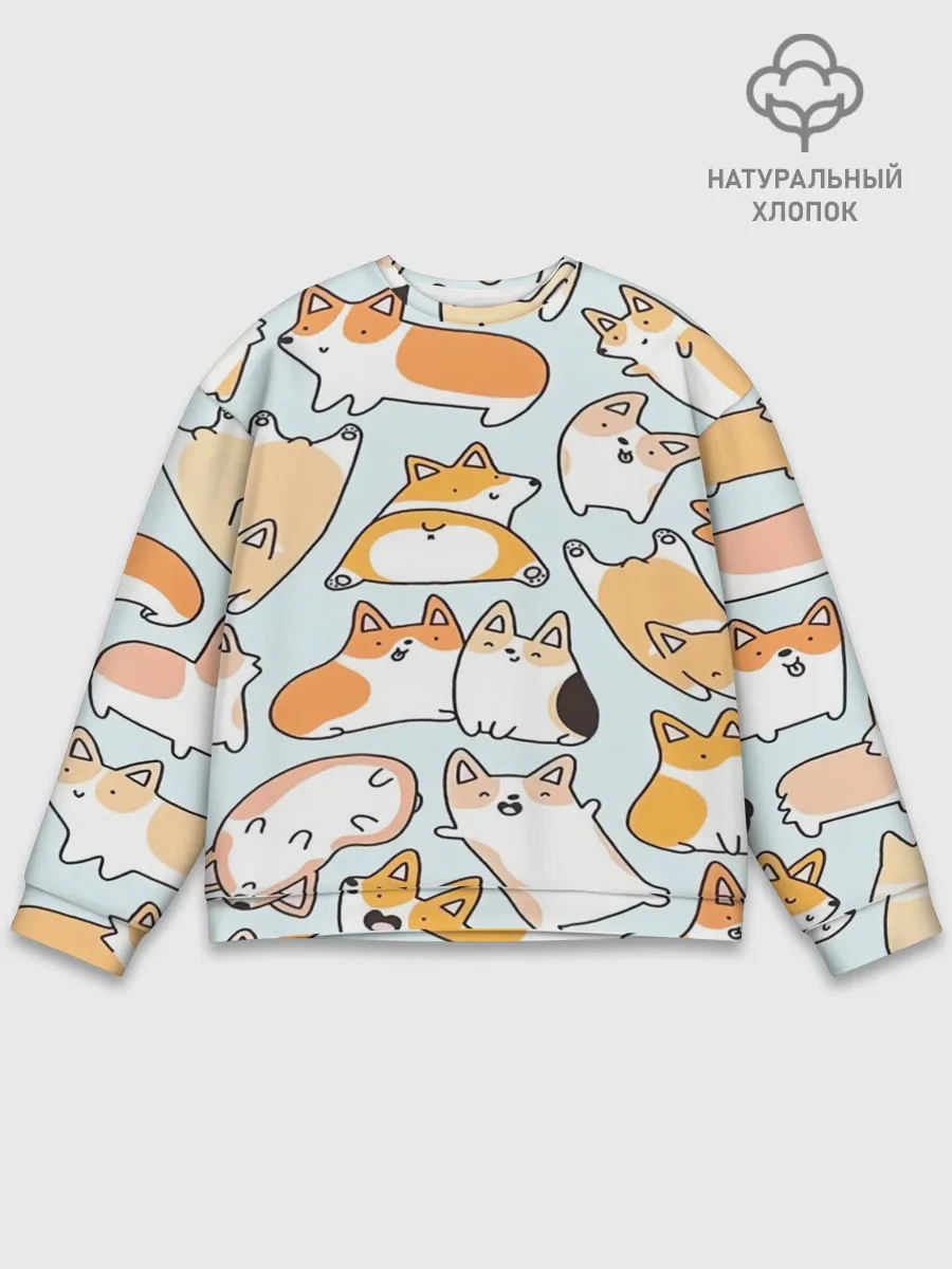 Мужской свитшот базовый / Корги