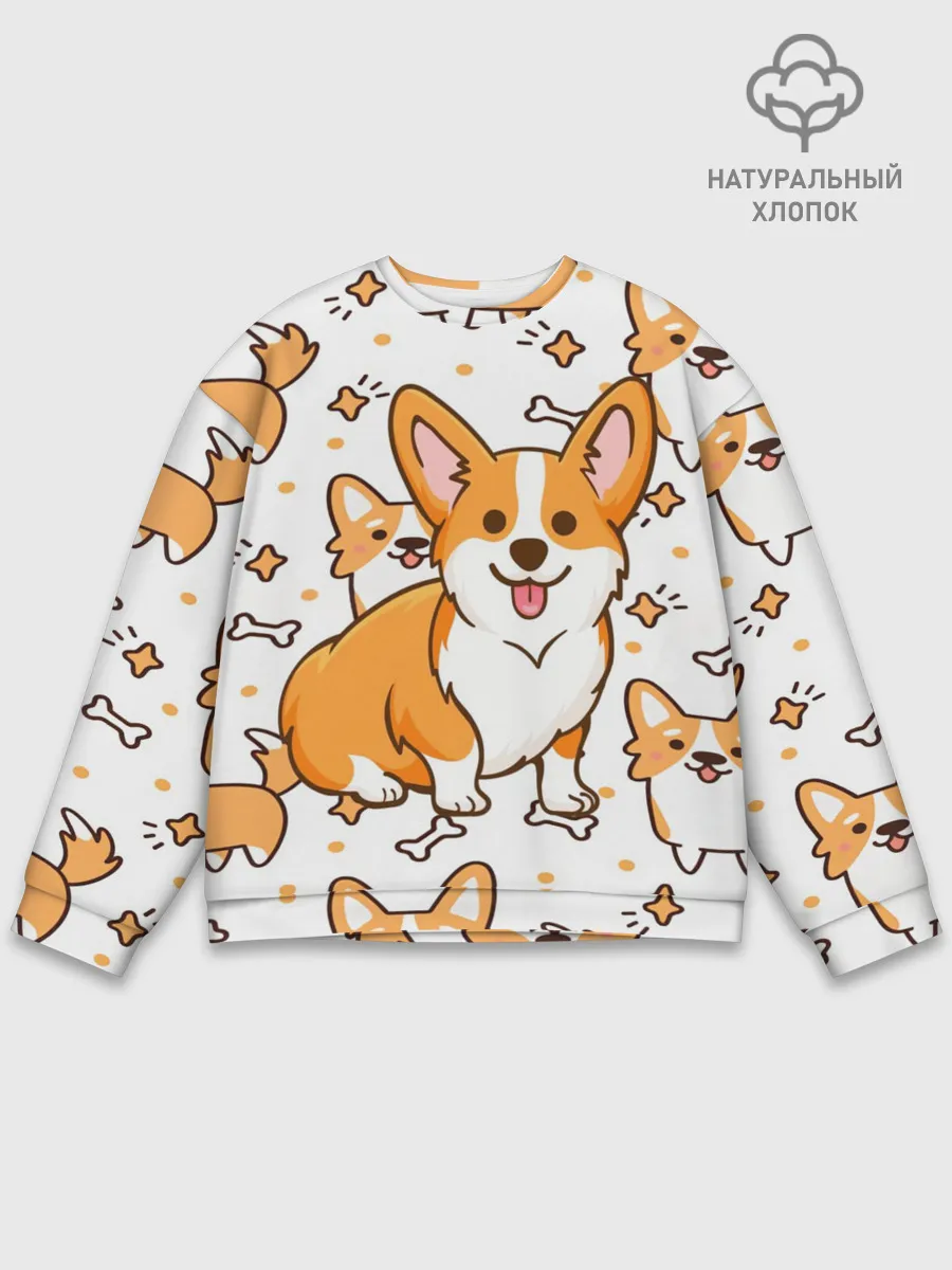 Мужской свитшот базовый / Корги