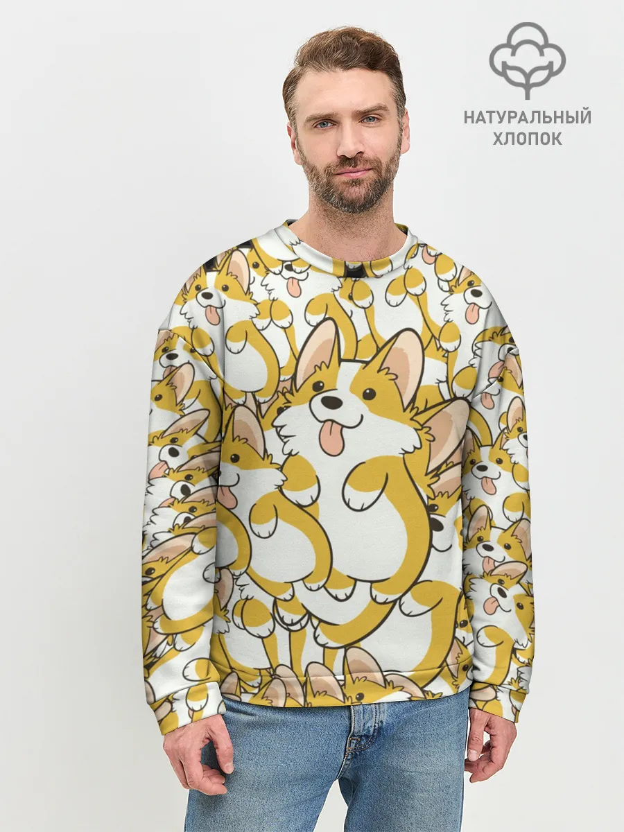 Мужской свитшот базовый / Корги