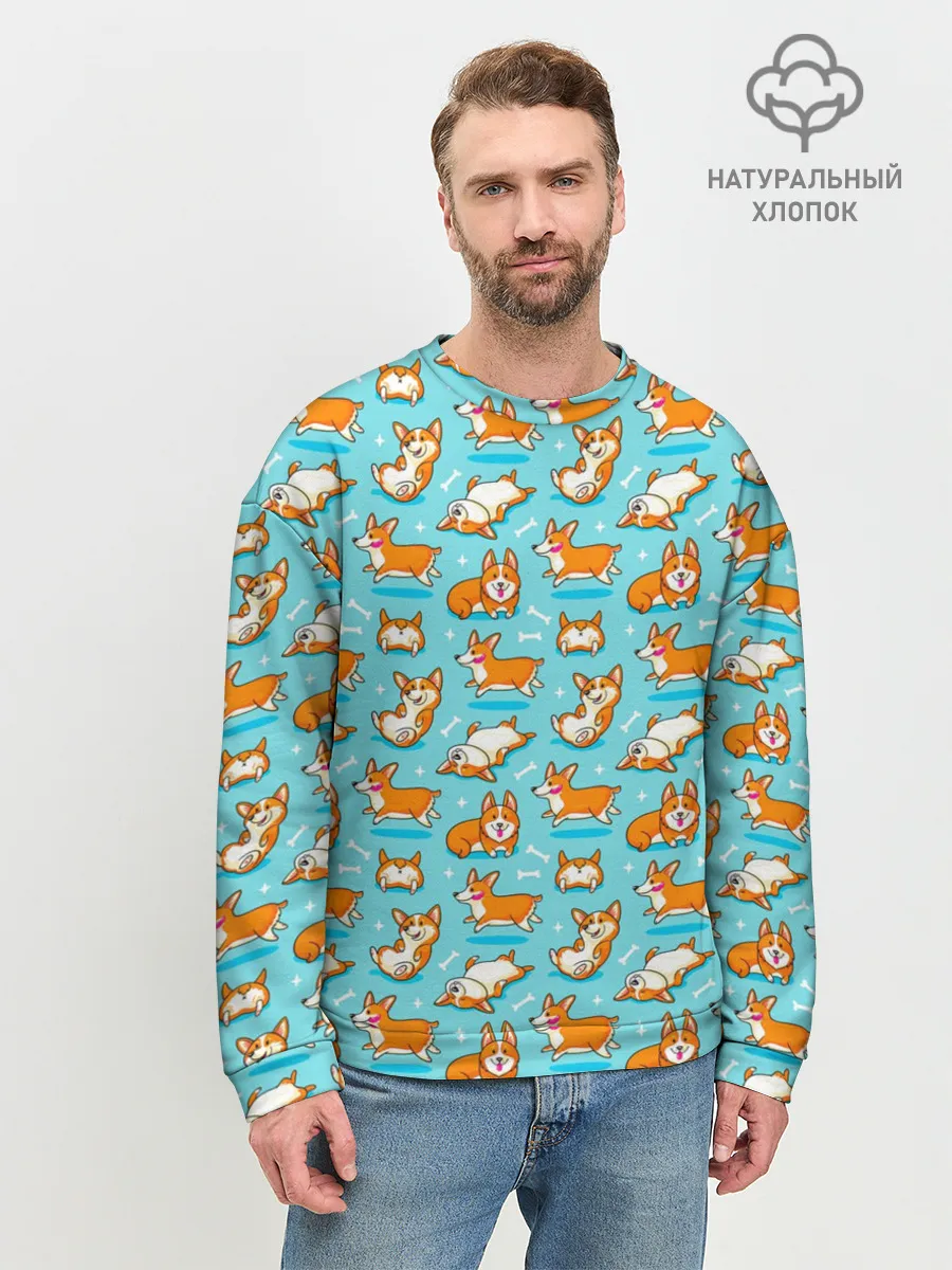 Мужской свитшот базовый / Корги