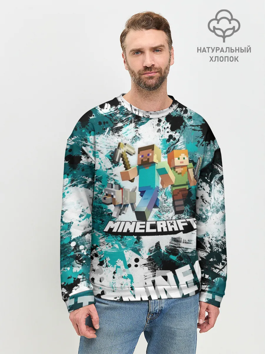Мужской свитшот базовый / Minecraft / Майнкрафт