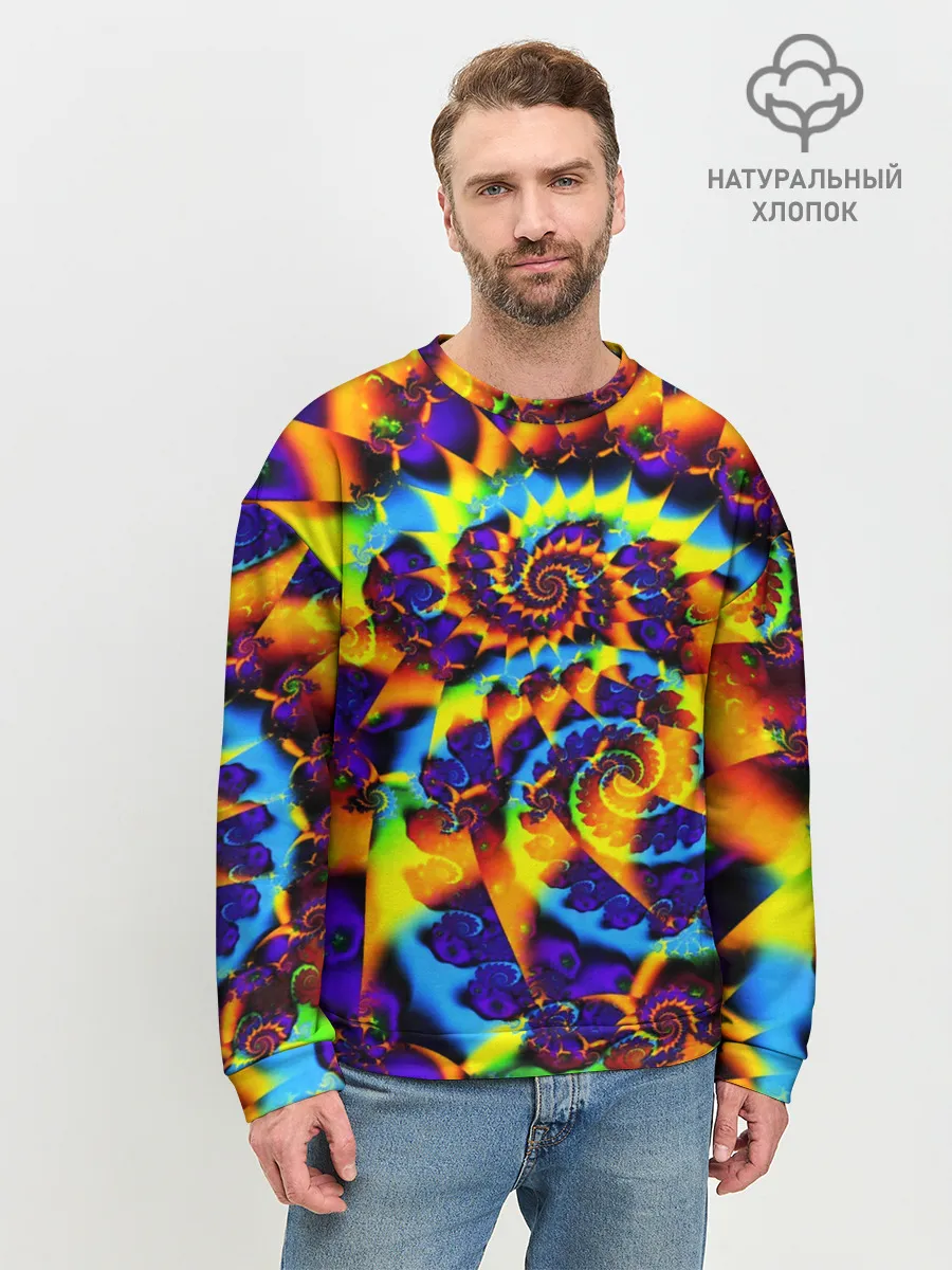 Мужской свитшот базовый / TIE-DYE COLOR