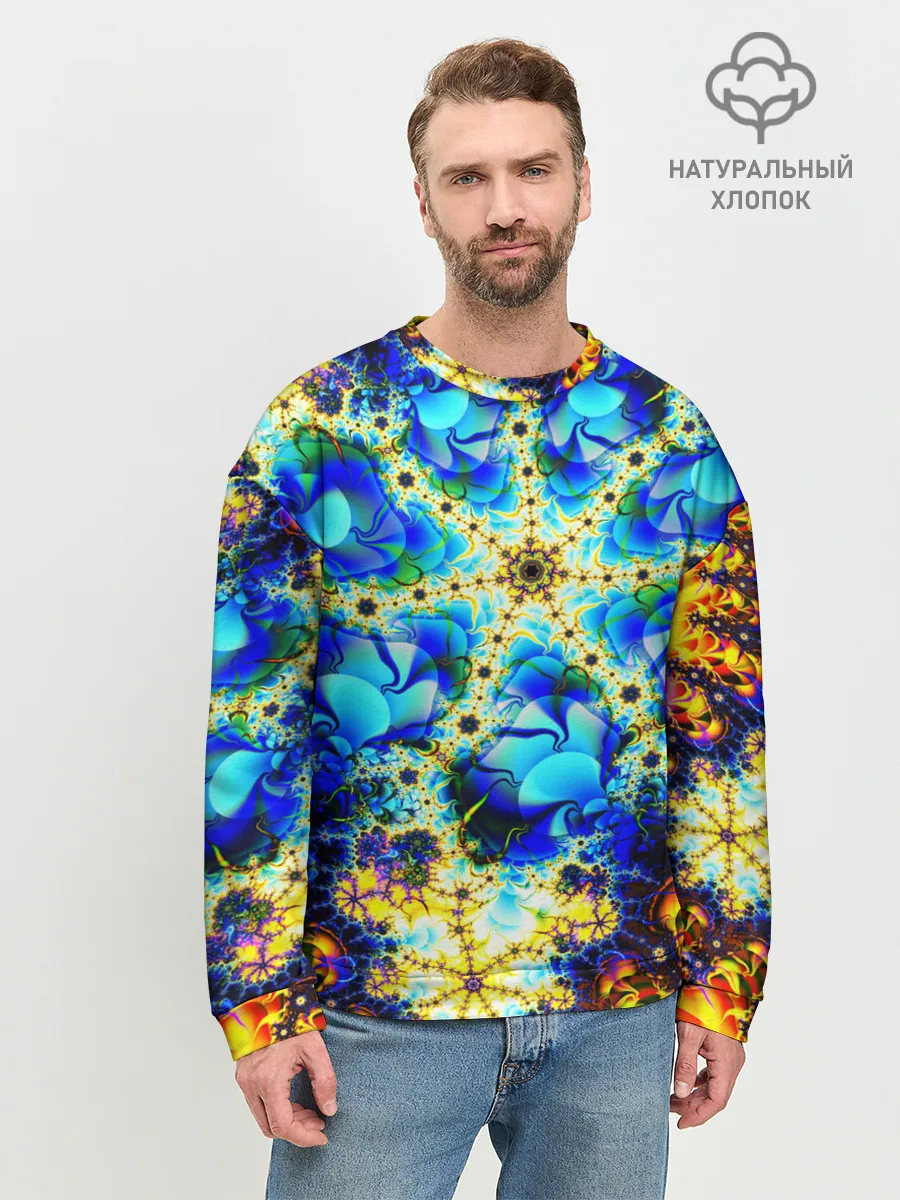 Мужской свитшот базовый / ИЛЛЮЗИЯ ФРАКТАЛОВ
