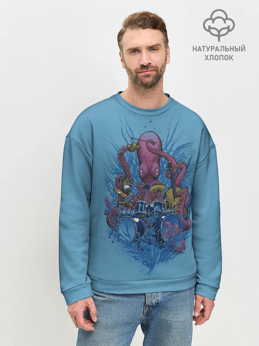 Мужской свитшот базовый / Осьминог барабанщик