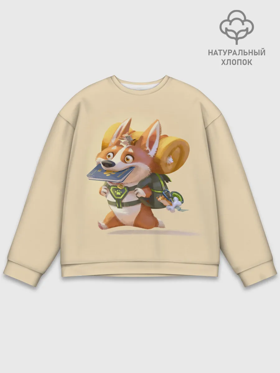 Мужской свитшот базовый / КОРГИ ПУТЕШЕСТВЕННИК