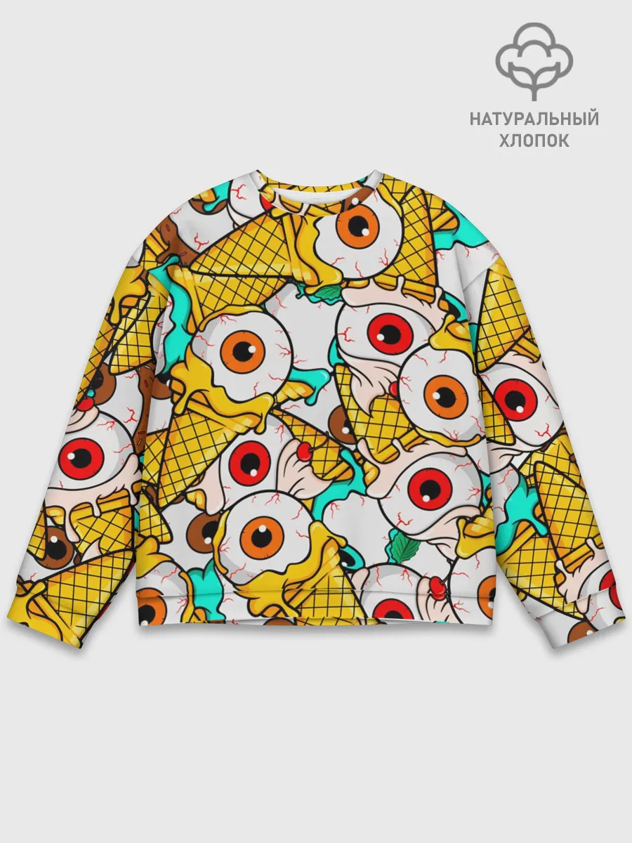 Мужской свитшот базовый / Морожки с глазами