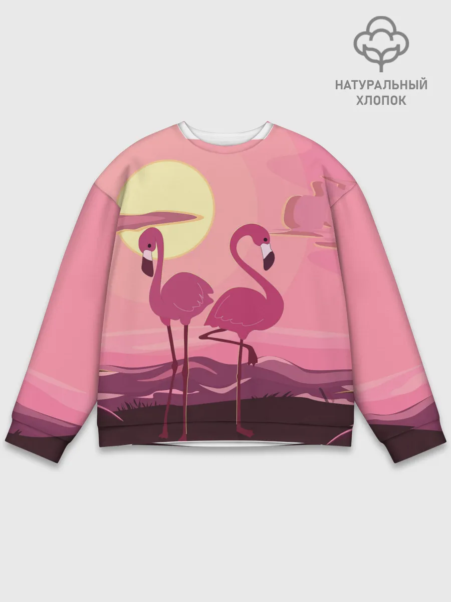 Мужской свитшот базовый / фламинго