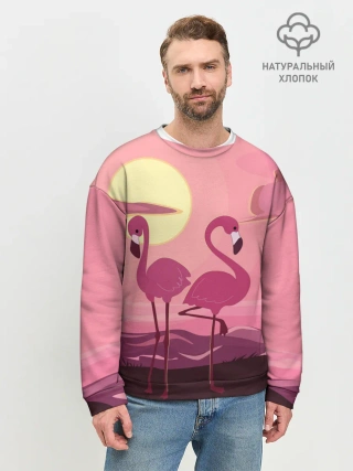 Мужской свитшот базовый / фламинго