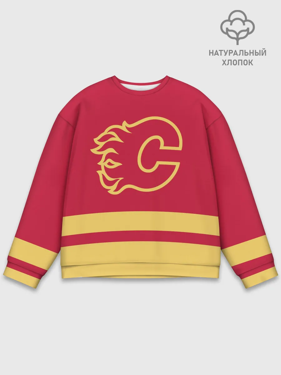 Мужской свитшот базовый / Калгари Флэймз