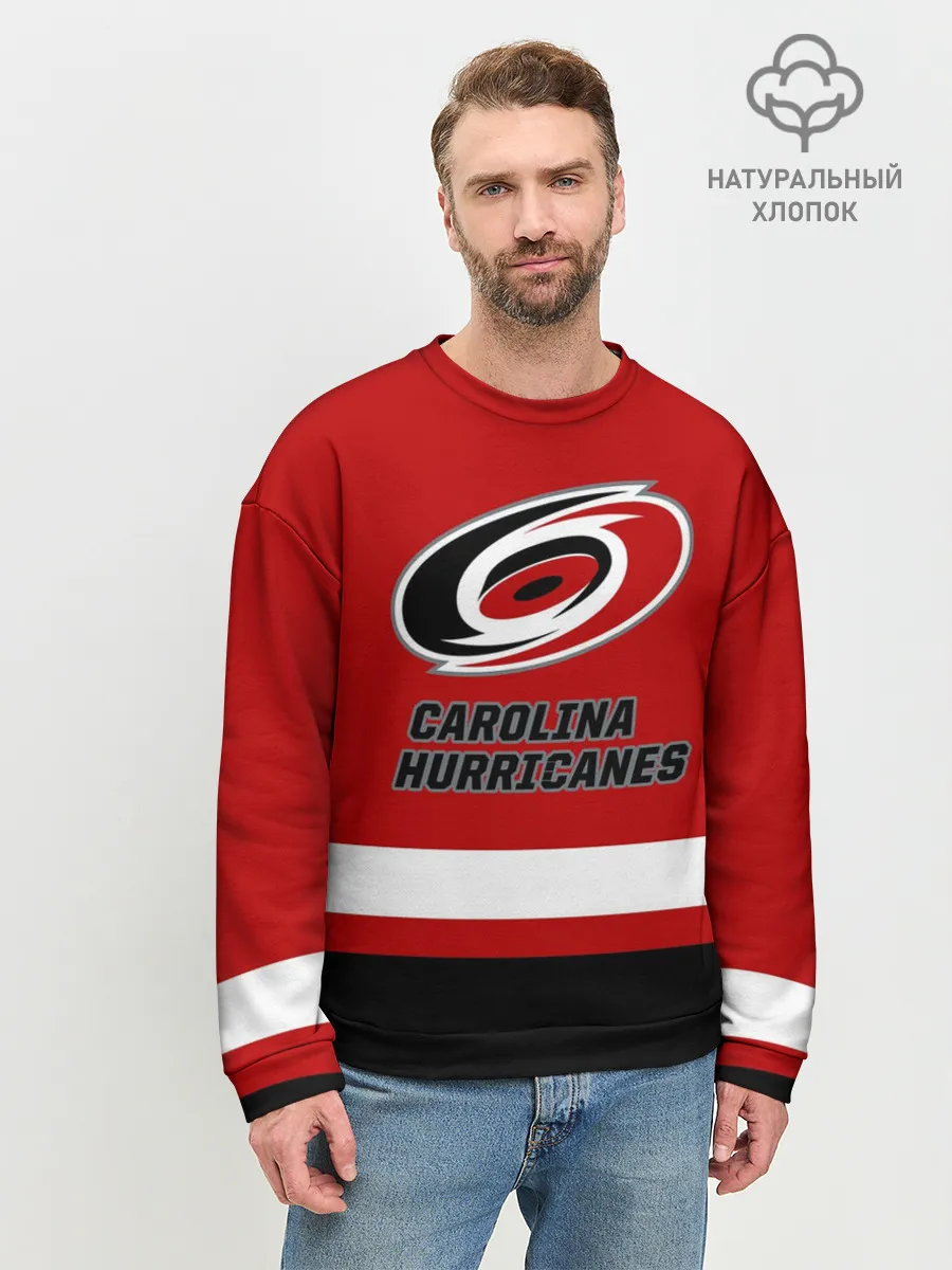 Мужской свитшот базовый / Каролина Харрикейнз