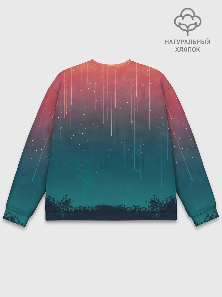 Мужской свитшот базовый / Космический Дождь