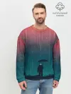 Мужской свитшот базовый / Космический Дождь