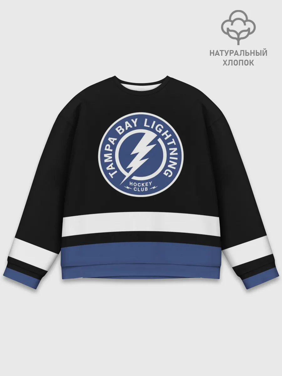 Мужской свитшот базовый / Тампа-Бэй Лайтнинг