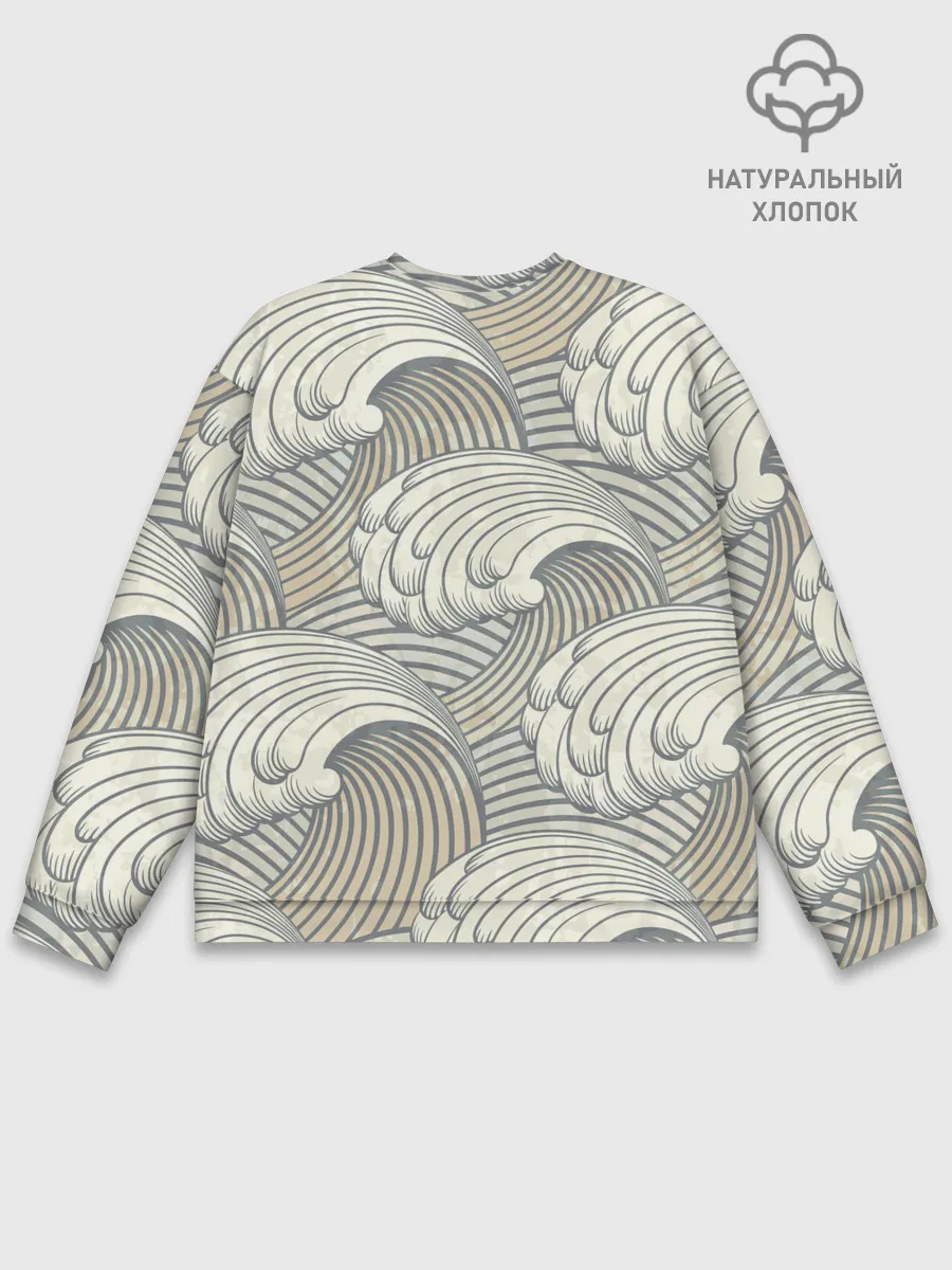 Мужской свитшот базовый / Арт волны