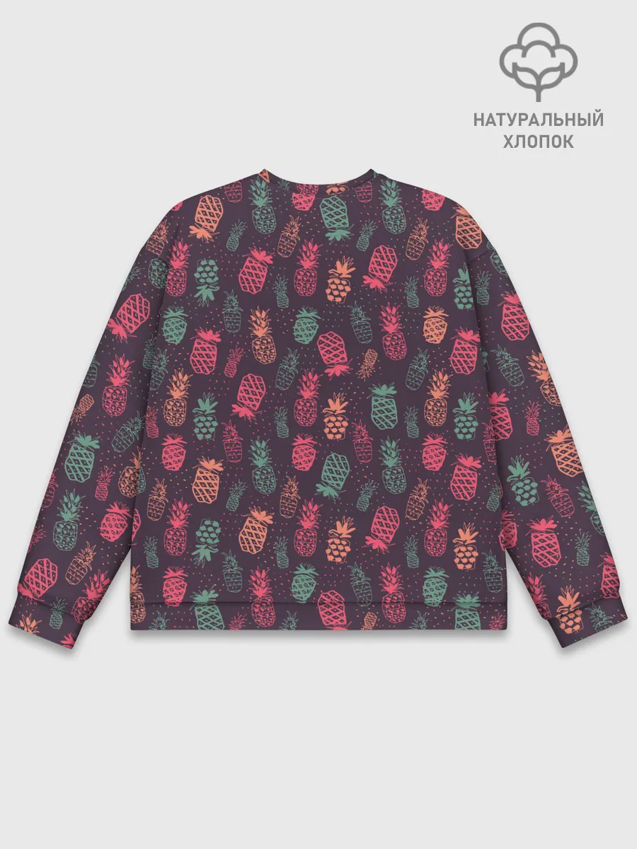 Мужской свитшот базовый / Ананасовый экспресс