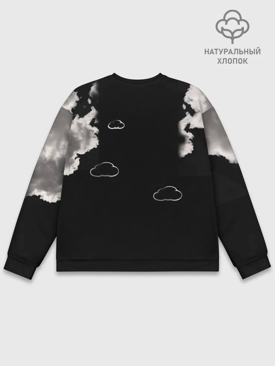 Мужской свитшот базовый / Грозовой, кошак